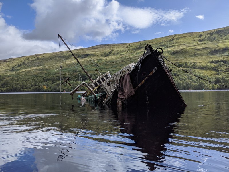Wreck on Loch Oich